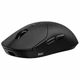 Rapoo VT2 MAX Kabellose Gaming-Maus - 53g Ultraleicht E-Sports Pro PAW3950 Ultimate 30K DPI Echte 8000Hz Abfragerate Nordic nRF54L15 MCU 750h Akku 10 Programmierbare Tasten Symmetrisch Schwarz