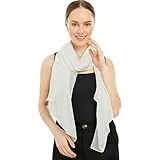 Shawl Factory Chiffon Schal Damen Creme - Seidenweich und Federleicht - Eleganter Halstuch Schal - Polyester Tuch Halstuch Damen Frühling Sommer - Pflegeleichtes Schaltuch - Damenschal Leicht (Creme)