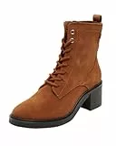 Tommy Hilfiger Damen Stiefel Suede Mid Heel Laceup mit Absatz, Braun (Driftwood Brown), 40