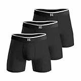 HAGOT 3PCS Boxershorts Herren, Men's Boxer Shorts, Unterhosen Herren, Männer Unterwäsche, Boxer Modale, Unterhosen Men Retroshorts, mit elastischem Bund, für Männer für den Alltag, L