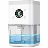 Luftentfeuchter Elektrisch, 1800ml Raumentfeuchter Leise Dehumidifier Mit Funktion Abtauen & Intelligente Entfeuchtung, Luftreinigung und Gegen Feuchtigkeit, Ideal für Schlafzimmer Badezimmer-Weiß