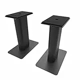 Kanto SP9 Rising Desktop Speaker Stands for Small/Medium Bookshelf Speakers and Medium Studio Monitors | 9-inch | Rotating Top Plate & Hidden Cables | 1/4'-20 Mounting | Pair | Black