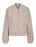 Noisy May Damen Nmeddi L/S Bomber Jacket FWD Noos, Silver Lining, m