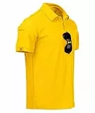 igeekwell Poloshirt Herren Kurzarm Atmungsaktives Golf-Polo-Hemd Summer Poloshirts Männer mit Brillenhalter Knopfleiste T-Shirts Casual Sport Shirt Regular Fit Golf Tennis
