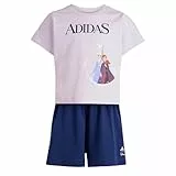 adidas Girl's DISNEY FROZEN T-SHIRT SET, ice lavender/dark blue, 6-7 Years