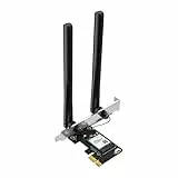 MERCUSYS MA70XE Wi-Fi 6 Bluetooth 5.4 PCIe-Adapter, bis zu 1201 Mbit/s bei 5 GHz und 574 Mbit/s bei 2,4 GHz, 2 × Hochleistungsantennen, WPA3, MU-MIMO, unterstützt nur Windows 11/10, Wi-FI 6 AX1800