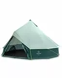 JUSTCAMP Bell 8 Tipi Zelt für Gruppen, Familien oder Camping bis zu 8 Personen, Mint
