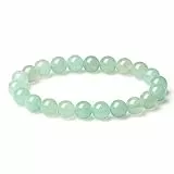 XIANNVXI Aventurin Armband Grün Perlen Kristalle Echte Steine Perlenarmband Damen Herren Armbänder 8mm