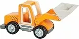 small Foot Radlader mit Schaufel aus Holz, Spielfahrzeug mit Schaufelarm und gummierten Reifen, Baufahrzeug für Kinder ab 2 Jahren, 12635