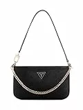 GUESS Damen Noelle Ii Mini Top Zip Shoulder Bag Umhängetasche, Schwarz
