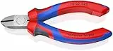 KNIPEX Seitenschneider, auf SB-Karte, 125 mm, Chrom-Vanadium Stahl, weicher Draht(Kupfer)-harter Draht(Stahldraht), Präzisionsschneiden, 70 02 125 SB