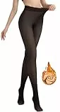 BTkviseQat Thermostrumpfhosen für damen,Strumpfhosen Damen Winter,Gefütterte Strumpfhose,Gefälschte Durchscheinend Plüschstrümpfe Pantyhose Wärmende Fleece Strumpfhose