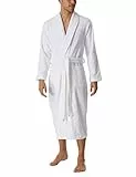 Schiesser Herren Bademantel mit Schalkragen Frottee 125 cm Länge - Bio Baumwolle