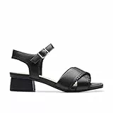 Clarks Damen Serina35 Cross Sandale, Black, 35.5 EU