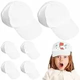 Toyvian Kinder Baseballkappe zum Bemalen, Weißes DIY Set aus Baumwolle Kreative Schirmmütze für Bastelstunden Kindergeburtstag Verstellbarer Sonnenschutz für Outdoor Freizeit