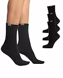 Nur Die 3er Pack Passt Perfekt Socken atmungsaktive Baumwolle einfarbig Komfortbund ohne drückende Naht Damen, schwarz, 39-42