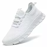 Damyuan Laufschuhe für Damen, Tennis-Sneaker, Slipper, Walking, leicht, bequem, athletisch, Fitnessstudio, Sommer, lässig, Workout-Schuhe, Netz-Schuhe, Weiss/opulenter Garten, 42 EU