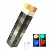 AVCXEC Wall Fackel Nachtlicht, 4 Farben 28cm 3D Lampe Fackel Wandlampe, USB Wiederaufladbar Nachtlampe Kinder, Hand/Wandhalterung Nachttischlampe, Kinder Spielzeug Nacht Lamp