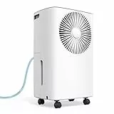CONOPUPlus Luftentfeuchter 12L/Tag, Auto Entfeuchtung, 24H-Timer Ein/Aus, Kontinuierliche Entwässerung, Raumentfeuchter, Geeignet für den Wohnung/Keller, Luftentfeuchter Elektrisch, Gegen Feuchtigkeit