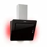 Klarstein Helena Dunstabzugshaube kopffrei, Kopffreihaube Wandhaube mit 595 m³/h, RGB Ambiente-Licht, Umluft & Abluft, LED-Beleuchtung, Touch-Control, 60 cm, schwarz