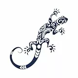 Tattwo.me – Temporäre Tattoos für Erwachsene und Kinder, hält 2 Wochen, wasserfest – Gecko – Pflanzliche Tinte – EU-Kosmetik-Zertifikat – (M0234)