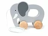 Hape Nachzieh-Elefant - Holz Nachziehspielzeug für Babys und Kleinkinder, Schiebe- und Ziehspielzeug, Motorikspielzeug, Lauflernspielzeug, für Kleinkinder ab 12 Monaten