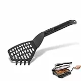 OptiSpatel Pfannenwender, Pfannenwender für Tefal Optigrill, Zubehör für perfektes Grillgut Handling dank Riffeldesign. Spachtel Geometrie schützt die Teflonbeschichtung, Spülmaschinengeeignet