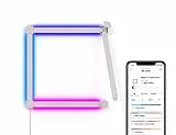 Nanoleaf Lines 90 Grad Squared Starter Kit, 4 Smarten LED RGBW Lichtleisten - Modulare WLAN 16 Mio. Farben Wandleuchte Innen, Musik & Bildschirm Sync, OK mit Alexa Google Apple, für Deko & Gaming