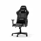 DXRacer Prince L Schwarz PVC Leder das Orginal Gaming Stuhl, Schreibtischstuhl, Bürostuhle, Office Chair, Drehstuhl für PC Gamer