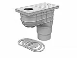 MCH| 325 C| Regenrohrablauf Dachrinnenablauf| Ablaufdurchmesser: DN 110/DN 125 | grau