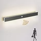 ANKBOY Außenwandleuchten Lange Wandleuchte mit Bewegungsmelder Aussen Innen LED Außenleuchte Länglich Wasserdicht IP65 Außenlampe 20W/60CM für Villa Flur Terassen, 4000K Naturweiß
