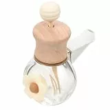 HEMOTON Auto Lufterfrischer Flasche Leer für Lüftungsöffnung Nachfüllbarer Diffusor für Ätherische Öle Milchweiß Dekorative Parfümflasche Auto Innenzubehör