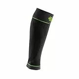 Bauerfeind Kompressions-Wadenbandage „Sports Compression Sleeves Lower Leg“, 1 Paar Sleeves für die Waden, Unisex, Beinstulpen für Ball- & Ausdauersportarten, Schwarz, L lang
