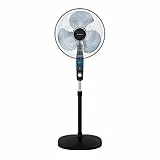 Rowenta Essential+ VU4420 Standventilator, 55 m³/min, 3 Geschwindigkeiten, hohe Leistung, automatische Oszillation, einstellbare Ausrichtung und Höhe, 54 dB(A), Schwarz