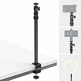 SMALLRIG Kamera Light Stand Tischstativ Lichtstativ mit 1/4'-20 Kugelkopf, 13'-35,4' verstellbares Tablet Halterung, Klemme für DSLR Kamera, Ringlicht, Live Streaming, Video Aufnahmen - 3488