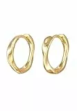 Elli Ohrringe Damen Creolen Twisted Look Organic Goldfarben