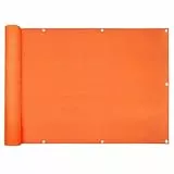 casa pura Balkon Sichtschutz UV-Schutz - 90x500cm - wetterbeständiges und pflegeleichtes HDPE-Spezialgewebe - orange