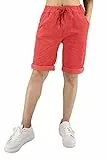 JOPHY & CO. Einfarbige Bermudahose für Damen (cod. 3006), rot, Größe XXXL