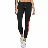Tommy Hilfiger Damen Logo Tape Drawstring High Waisted Performance Leggings, Schwarz, Groß