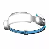 Smiling Shark Stirnlampe, Superhell Stirnlampen LED Wiederaufladbar mit 6 Breitstrahl & Einstellbar Spotlight Bewegungssensor 2400 mAh Akku 6 Modus Kopflampe für Joggen Wandern Camping