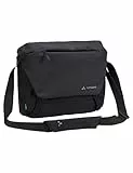 VAUDE Umhängetasche ROM M III Schwarz, hochwertige Messenger Bag Herren & Damen aus recyceltem PET, wasserabweisende Schultertasche mit Notebook-Fach ideal für den urbanen Alltag