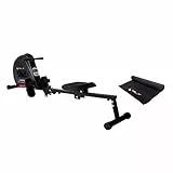 Christopeit Rudergerät klappbar Cambridge II Black Edition – inkl. Bodenschutzmatte, 4-Fach Verstellbarer Zugwiderstand, Gepolsterter Komfortsitz, LCD-Display mit Zeit-, platzsparend, bis 120 kg