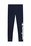 Champion Script Shop Damen Bauchfreie Leggings, Baumwoll-Lycra, Marineblau