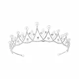 minkissy Braut Haarschmuck Krone Aus Perlen Und Strass Elegantes Headpiece Für Hochzeiten Und Besondere Anlässe Stilvolles Accessoire Für Frauen Für Braut Und Feierlichkeiten