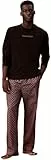Calvin Klein Herren Pyjama-Set Tee Pant Lang, Mehrfarbig (Black Top W/Bijou Modern Bijou Mo), M