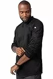 Chef Works Herren Tulum Chef Coat Kochmantel, Schwarz, Medium