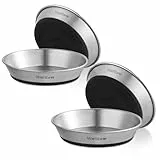 Edelstahl Katzennäpfe, 4 Stück Metall Katzen Näpfe für Futter und Wasser, mit Anti Whisker Fatigue, rutschfest