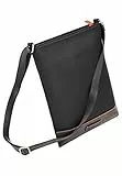 DAVIDOFF Home Run Herren Messenger Bag Schwarz – moderne Schultertasche aus veganem Material – hochwertige Herren Tasche mit Reißverschluss