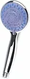 PARENCE.- 3-Strahl-Duschkopf - Chromfarbe Universal-Duschkopf - 3-Modus Klassische, einfach zu bedienende Handbrause - Blau oder Weiß Mitte