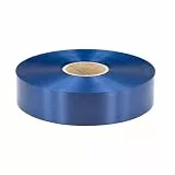 Geschenkband Ringelband 31mm x 100m wasserfest - 30 FARBEN in 5/10/19/31/50mm - Dekoband aus Kunststoff - Polyband Schleifenband zum Basteln von Weihnachtssternen & Autoschleifen - Dunkelblau